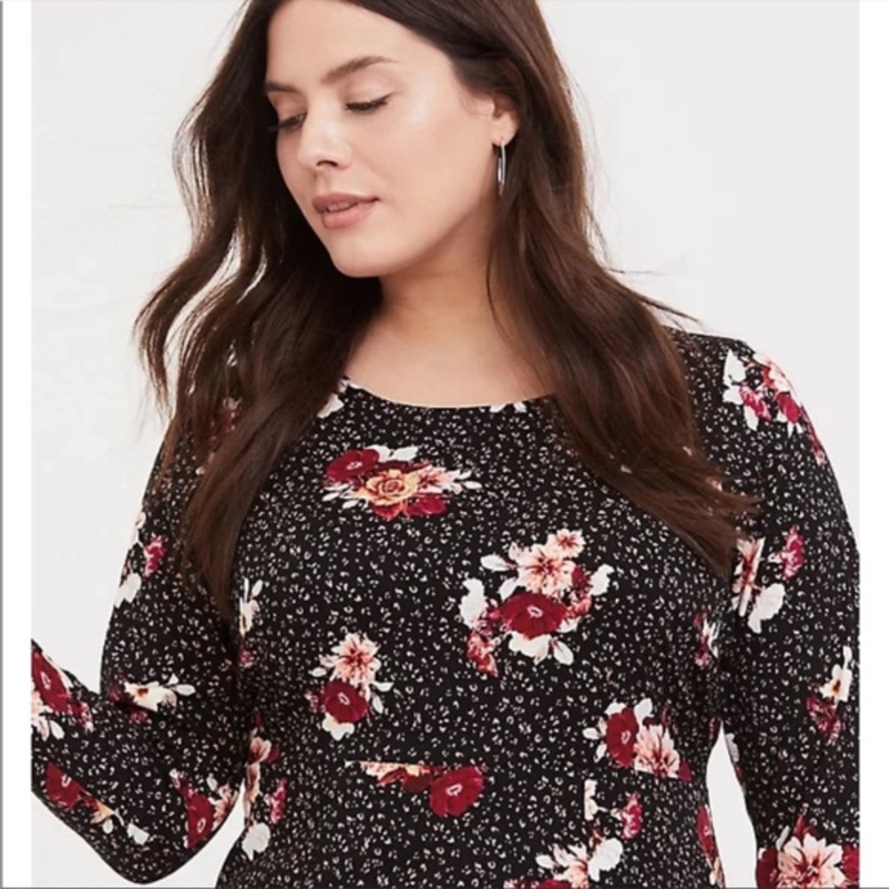 Floral Challis Shift Dress - Torrid